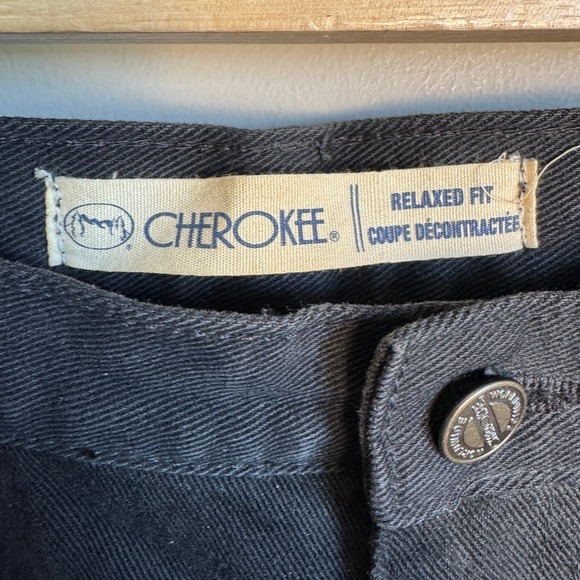 Vintage (New) Cherokee Womens Relaxed Fit High Rise Mom Jeans Black Size 16 90s - Picture 4 of 15